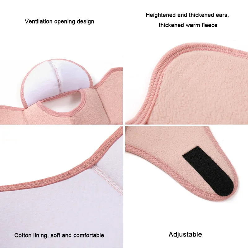 겨울 하프 페이스 마스크, 사이클링 캠핑 스키 페이스 마스크, 폴라 플리스 따뜻한 마스크 귀마개, 오픈 통기성 마스크, 방풍 목 워머