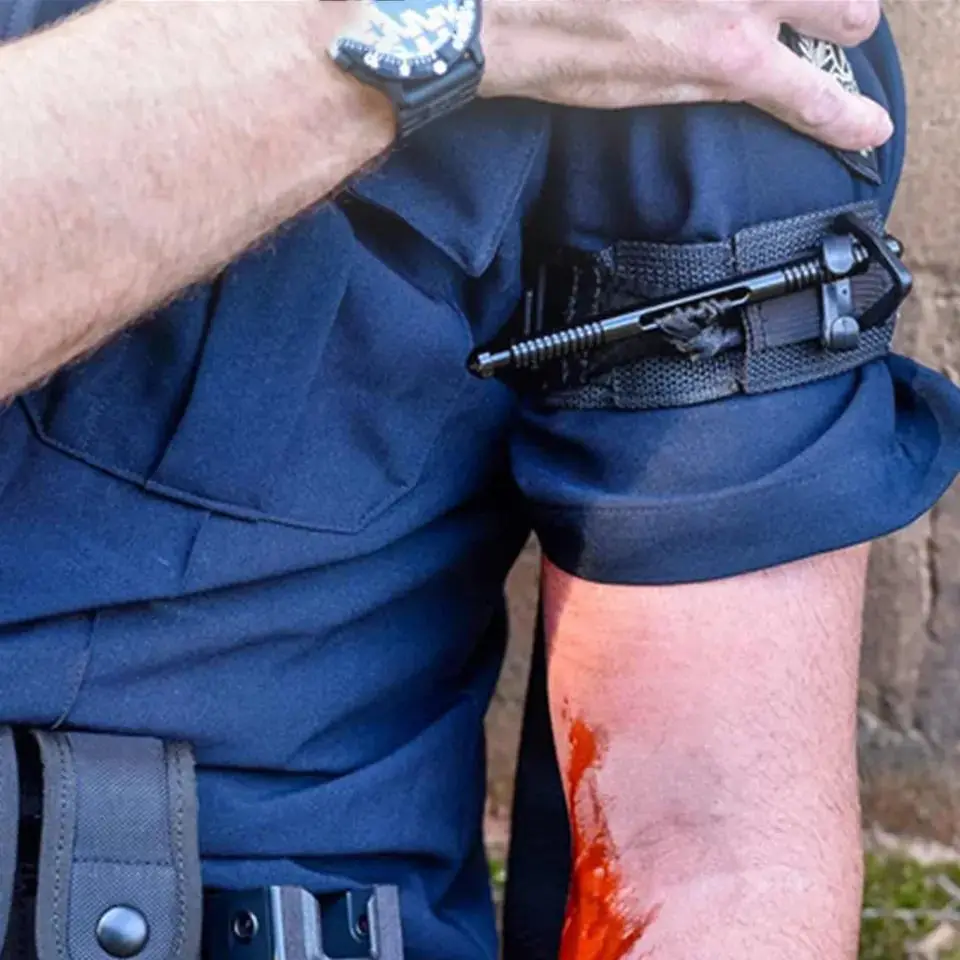 100% 나일론 전술 지혈대, 알루미늄 합금 한 손 구조, 군사 야외 응급 처치 IFAK 기어 지혈