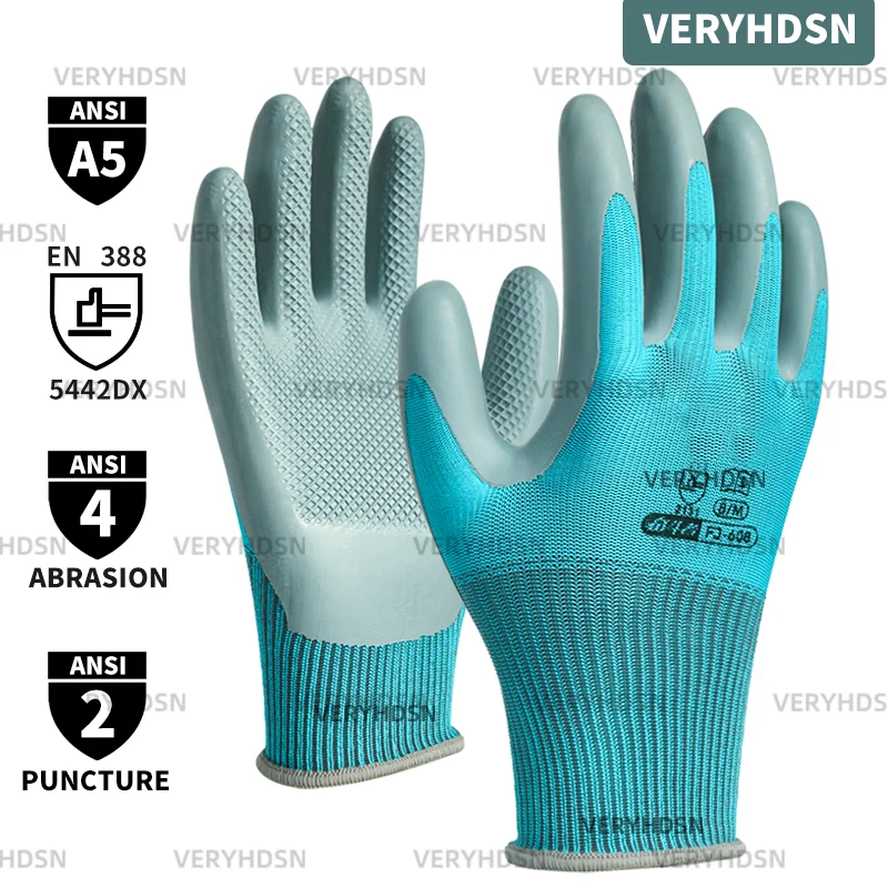 남녀공용 안전 작업 장갑 코팅, 내구성 및 통기성 다목적 그립 니트릴 장갑 고무, 절단 방지 니트 손목 커프, 2 쌍 title=남녀공용 안전 작업 장갑 코팅, 내구성 및 통기성 다목적 그립 니트릴 장갑 고무, 절단 방지 니트 손목 커프, 2 쌍 
