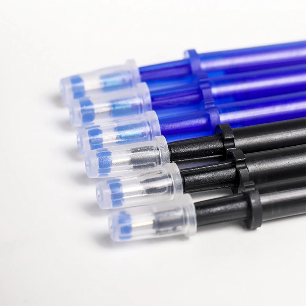 지울 수 있는 컬러 젤 펜 리필 막대 0.5mm, 다채로운 잉크 세척 가능 핸들 지울 수 있는 펜 학교 낙서 문구 10 개