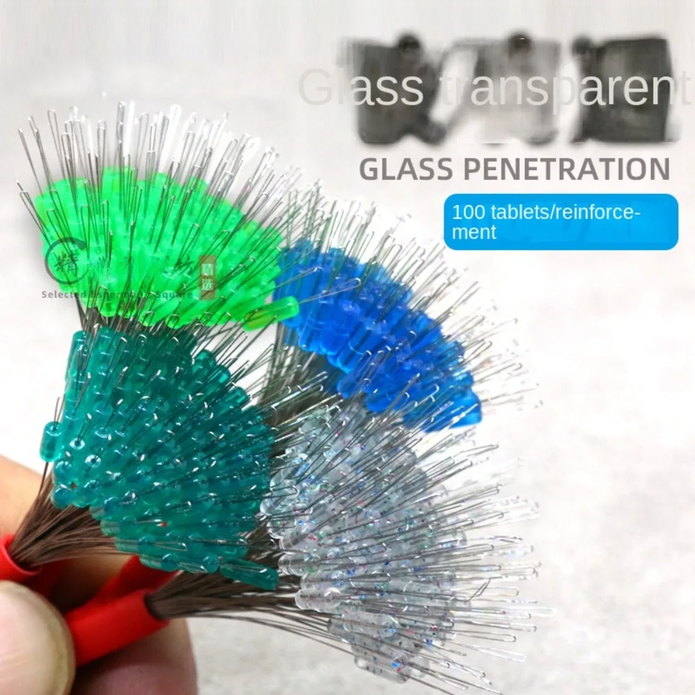 플로트 낚시 보버 실리콘 스토퍼 스페이스 콩 커넥터, 낚싯줄 저항 낚시 액세서리, 5 가지 색상, 가방 당 100 개