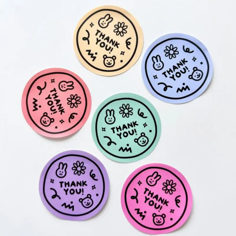 귀여운 곰 땡큐 스티커, 컬러 접착 장식 라벨, 봉투 우편물 가방, 어린이 선물, 베이비 샤워 생일 선물, 60 개 title=귀여운 곰 땡큐 스티커, 컬러 접착 장식 라벨, 봉투 우편물 가방, 어린이 선물, 베이비 샤워 생일 선물, 60 개 