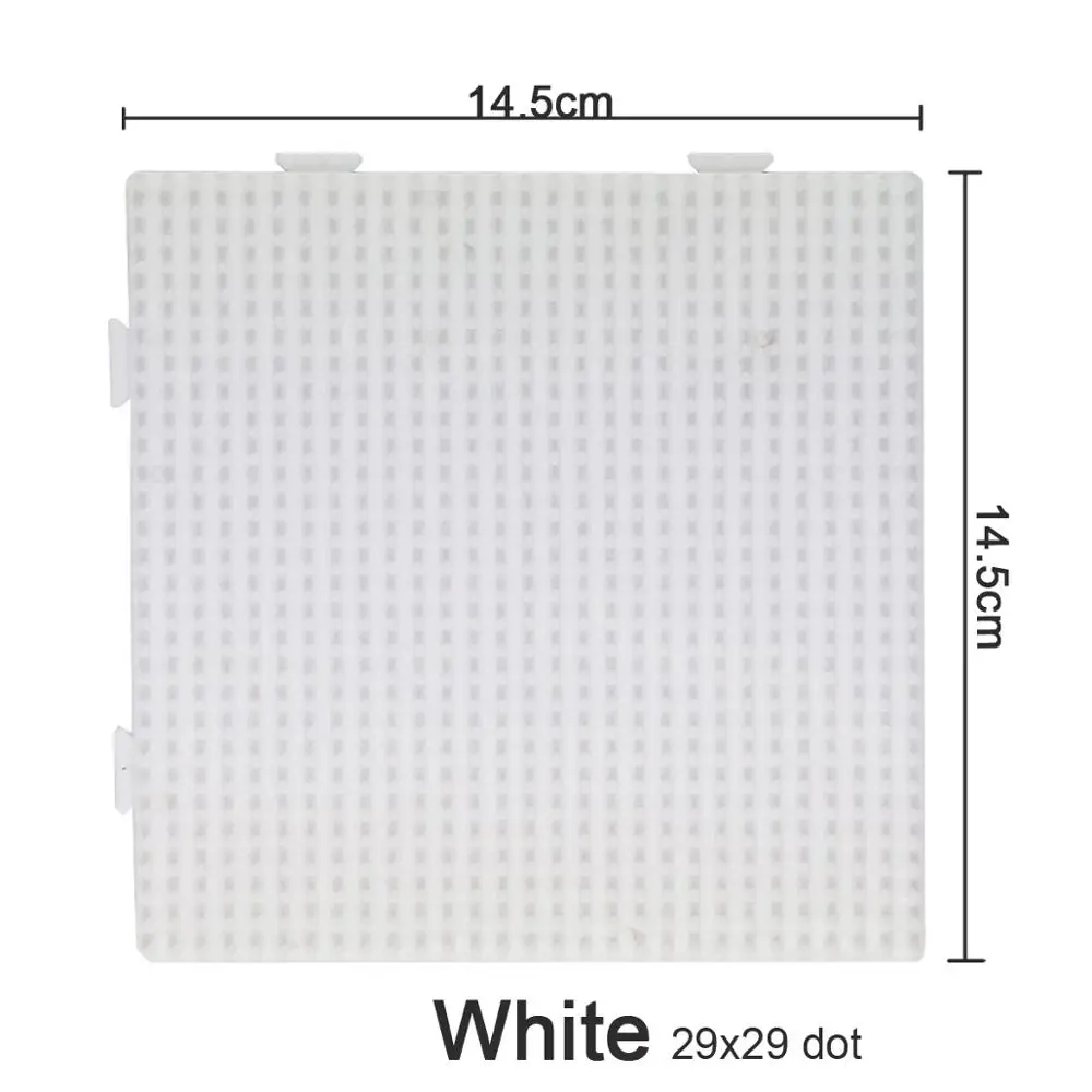 Yantjouet 5mm 하마 비즈 Pegboard 화이트 그린 29x29 도트 투명 템플릿 보드 스퀘어 도구 DIY 그림 재료 보드 퍼즐