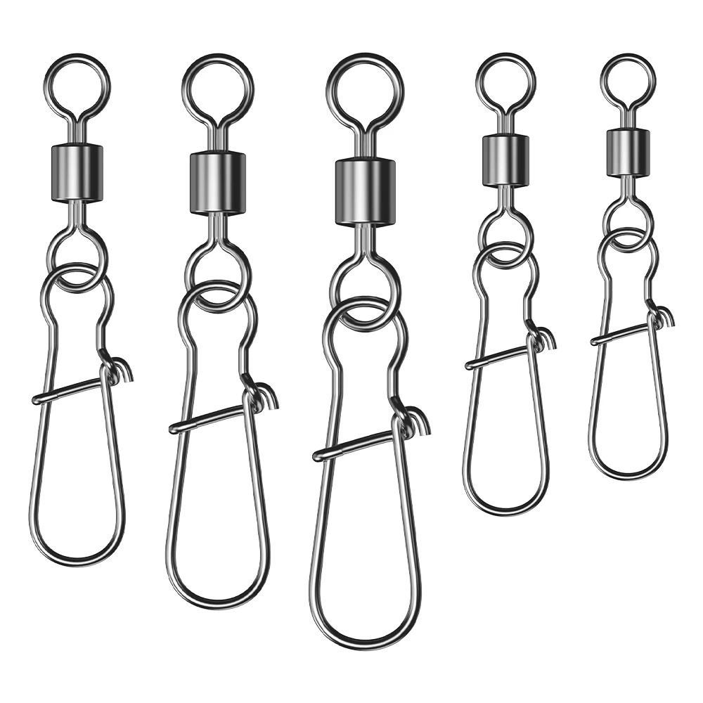 파이크 낚시 액세서리 커넥터 핀 베어링 롤링 회전 스테인레스 스틸 스냅 피쉬 훅 루어 회전 태클 50 개 title=파이크 낚시 액세서리 커넥터 핀 베어링 롤링 회전 스테인레스 스틸 스냅 피쉬 훅 루어 회전 태클 50 개 