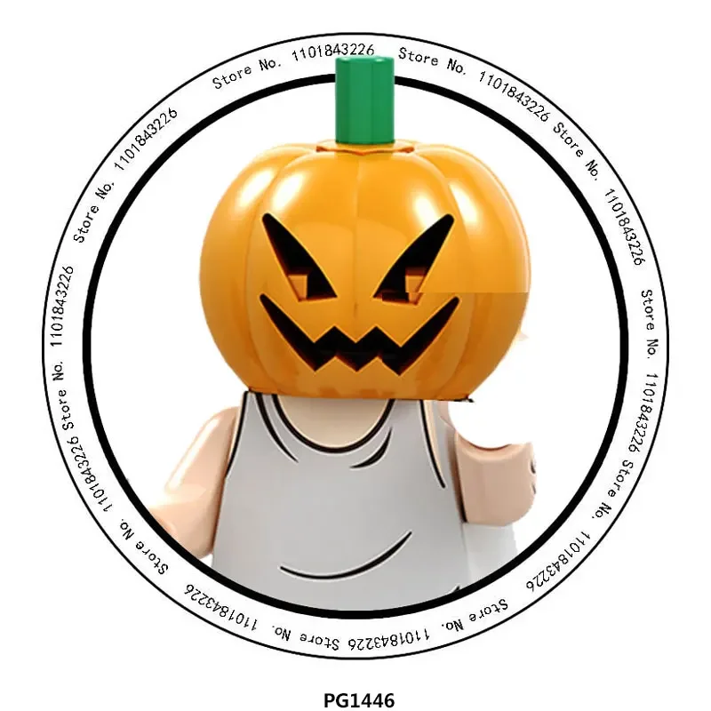 할로윈 공포 영화 시리즈 호박 빌딩 블록, 빛나는 사일런트 힐 벽돌 잭 피라미드 헤드 액션 피규어, 어린이 장난감