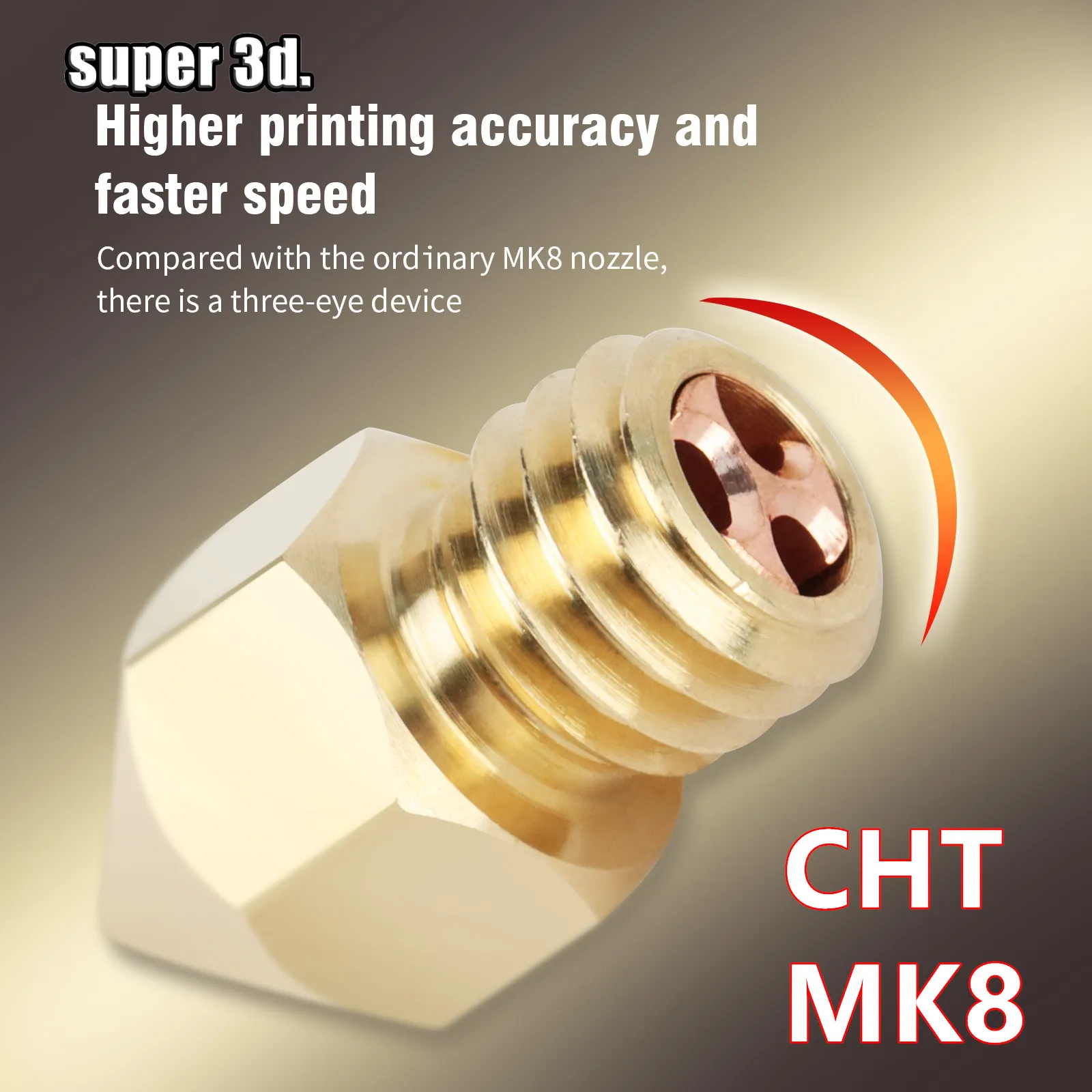 CHT MK8 고유량 황동 노즐, Ender 3 CR10 KP3S Pro용 3D 프린터 부품, 0.2, 0.3, 0.4, 0.5, 0.6, 0.8, 1.0mm, 1, 2, 3, 4 개 title=CHT MK8 고유량 황동 노즐, Ender 3 CR10 KP3S Pro용 3D 프린터 부품, 0.2, 0.3, 0.4, 0.5, 0.6, 0.8, 1.0mm, 1, 2, 3, 4 개 