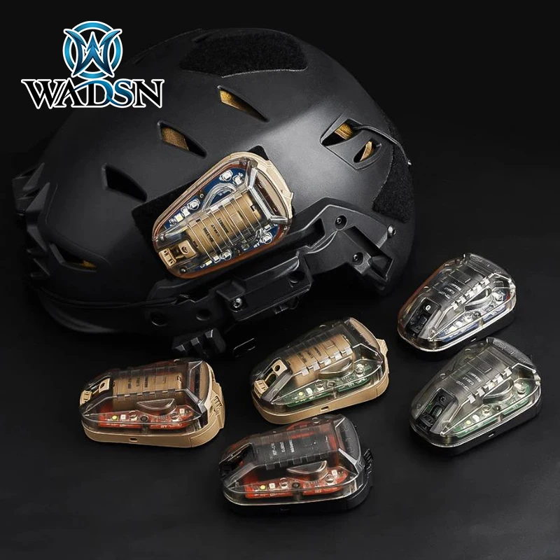 WADSN HEL STAR 6 GEN3 Airsoft 스포츠 헬멧 연청 녹색 빨간색 IR 스트로브 방수 야외 생존 안전 신호 플래시 램프