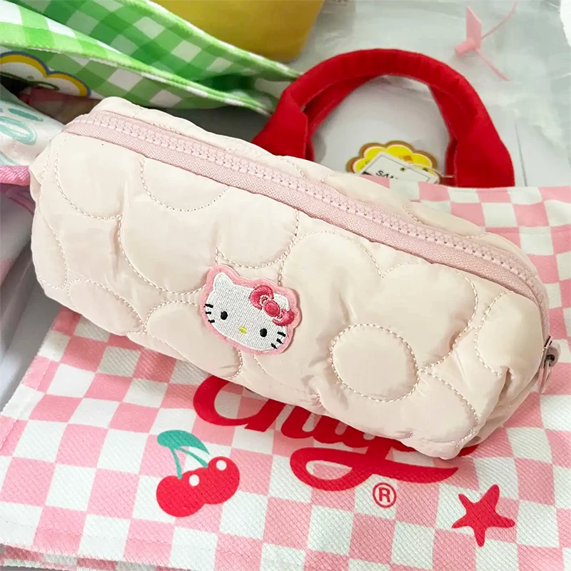 산리오 펜슬 케이스, 귀여운 헬로 키티, 귀여운 학생, 어린 소녀 하트 문구 케이스, 펜 파우치, 보관 가방, 학용품 선물