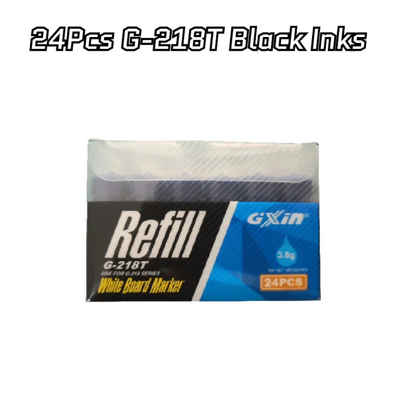 24 개 G-218T 화이트 보드 마커 펜 리필 잉크. 물-베이스, 쉬운 지우기. 대용량. 적합 교육, 사무실, 무독성