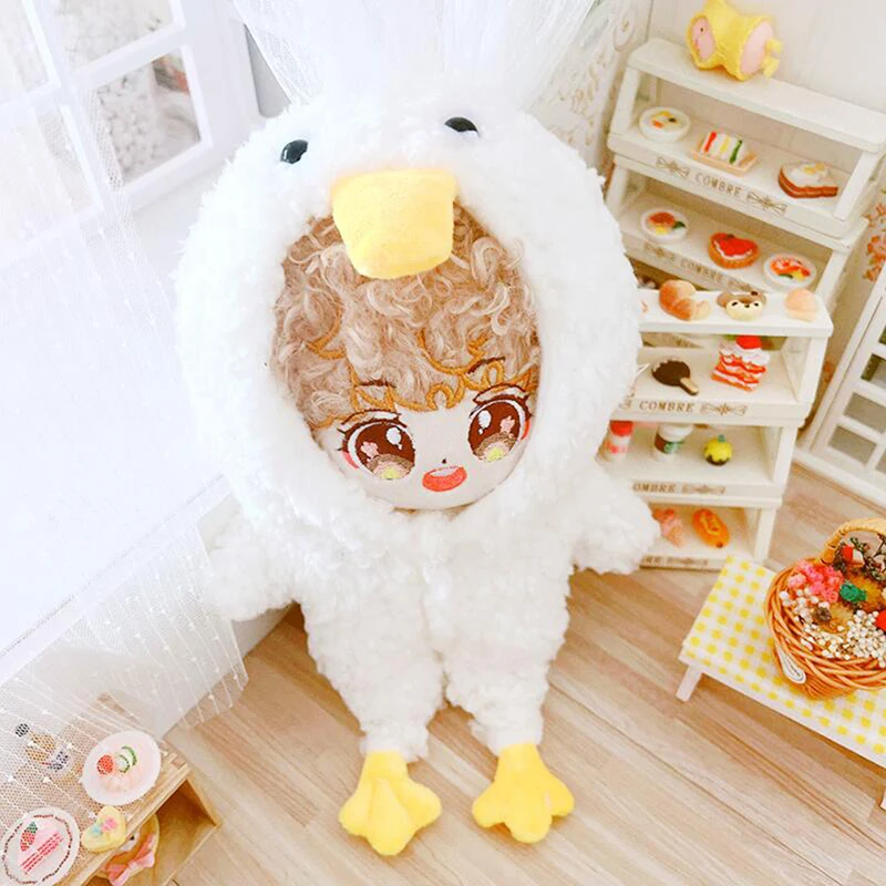 인형 옷 만화 봉제 공룡 전체 정장, 동물 부드러운 잠옷, 인형 액세서리, 드레스 업 게임, 어린이 장난감 선물, 20cm