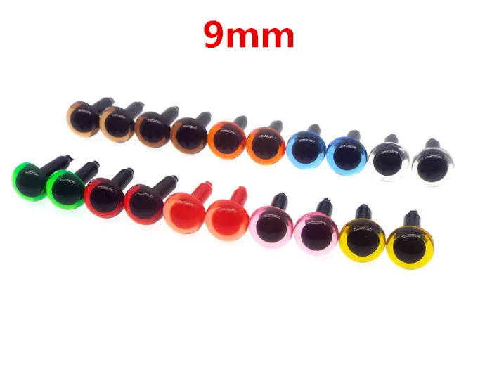 크리스털 눈 크로셰 동물 플라스틱 공예 눈, 다채로운 인형 눈, 와셔 포함, 12mm, 10.5mm, 9mm, 7.5mm, 6mm, 4.5mm