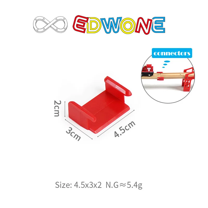 너도밤 나무 나무 철도 트랙 액세서리 나무 홀더 플라스틱 커넥터 맞는 브랜드 나무 트랙 완구 어린이를위한