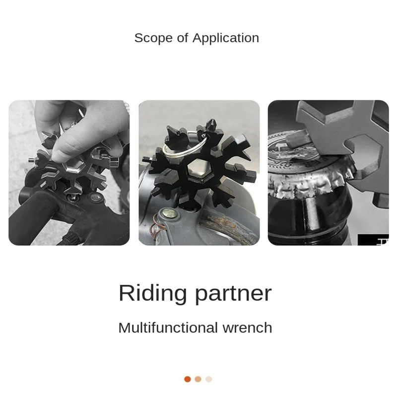 휴대용 EDC 다기능 토크 눈송이 렌치, 합금강 육각 범용 18 인 1 팔각 스크루 드라이버, 가정용 도구