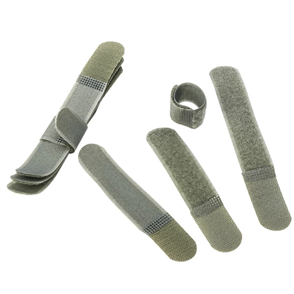 전술 Molle 나일론 스트랩, 재사용 가능한 케이블 타이, 후크 및 루프 패스너 버클, 배낭, 전선, 케이블 정리에 사용, 5 개