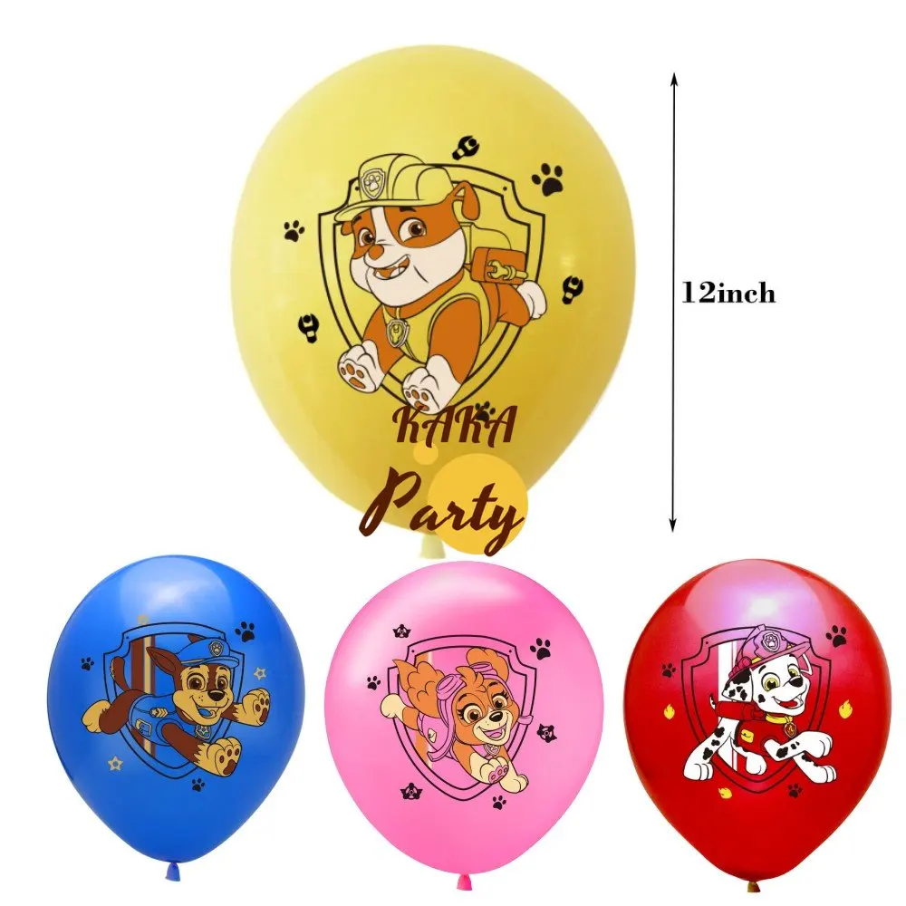 발 순찰 라텍스 풍선 파티 장식, 체이스 스카이 마샬 파티 풍선, 어린이 생일 파티 용품, 선물 장난감, 12 개