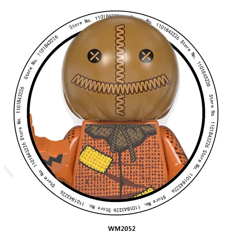 할로윈 공포 영화 시리즈 호박 빌딩 블록, 빛나는 사일런트 힐 벽돌 잭 피라미드 헤드 액션 피규어, 어린이 장난감