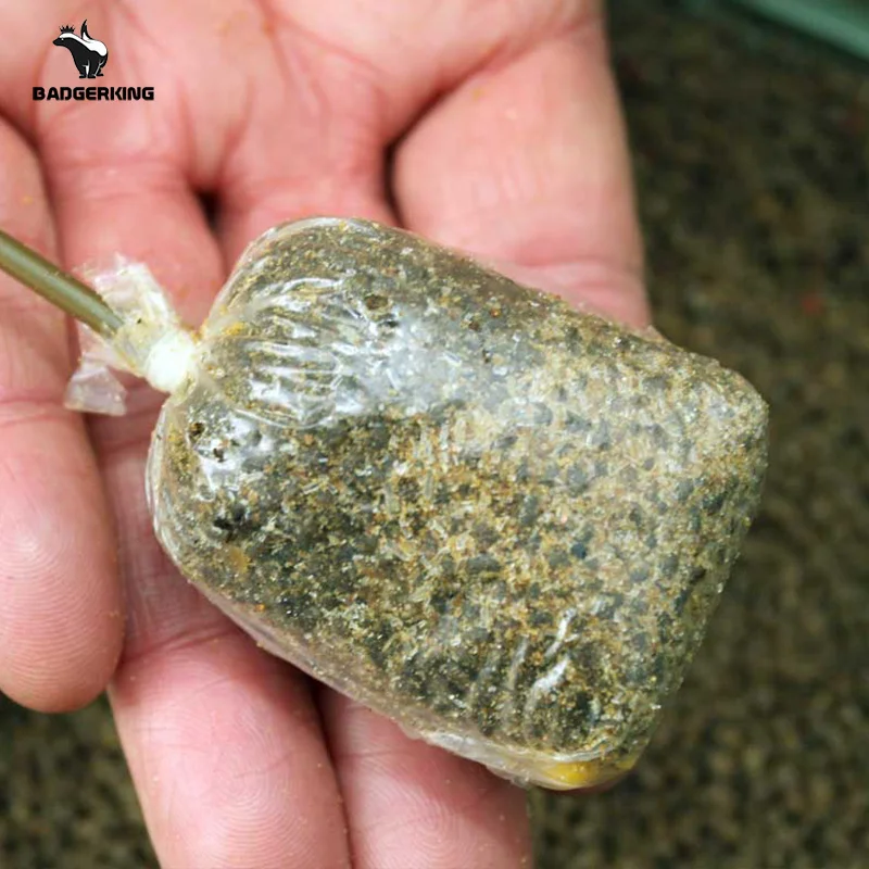 잉어 낚시용 PVA 수용성 가방, 빠른 용해 환경 미끼 가방, 50 개/로트