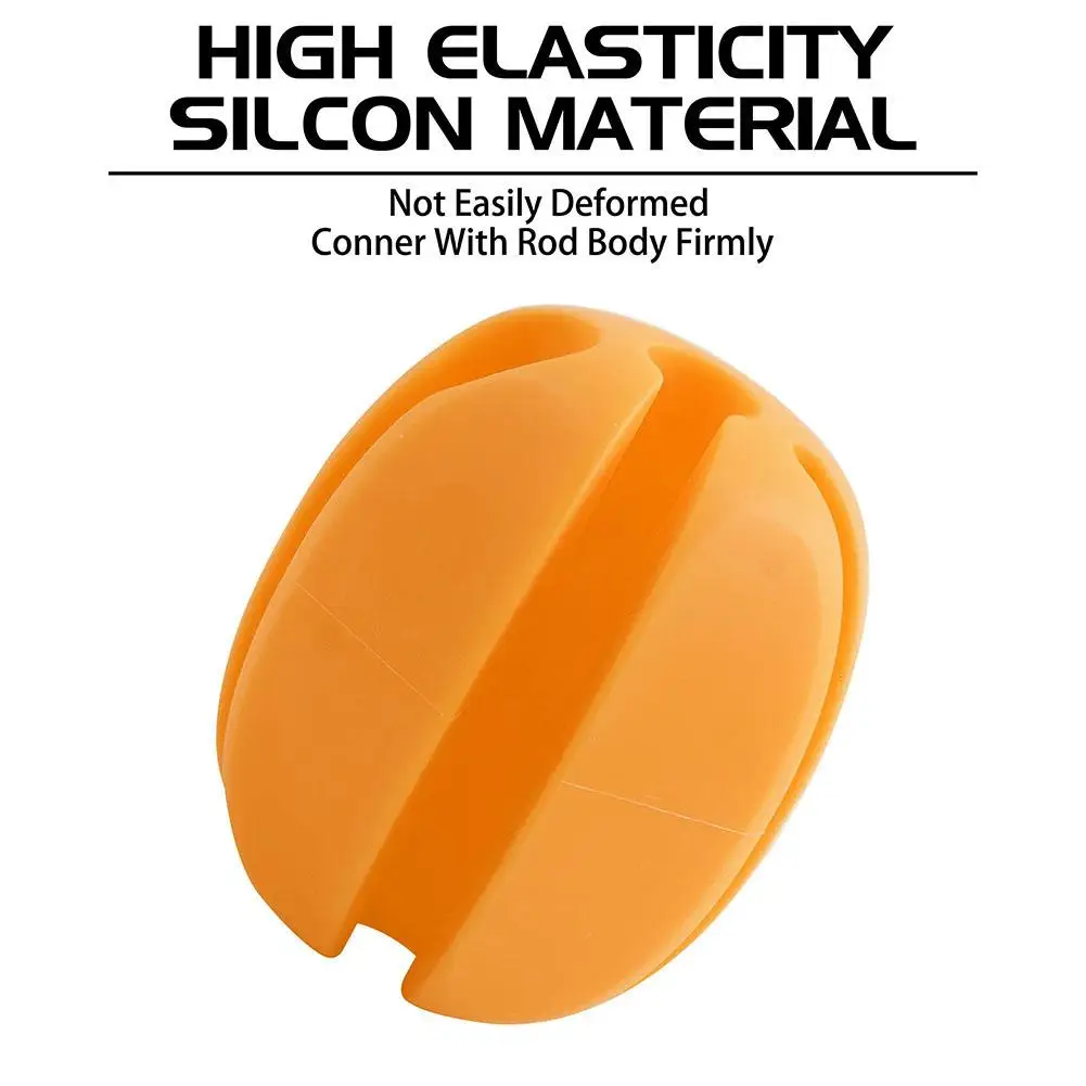 YFASHION 실리콘 낚싯대 거치대 스트랩, 5 홀 경량 낚시 태클 타이, 낚시 액세서리, 6 개