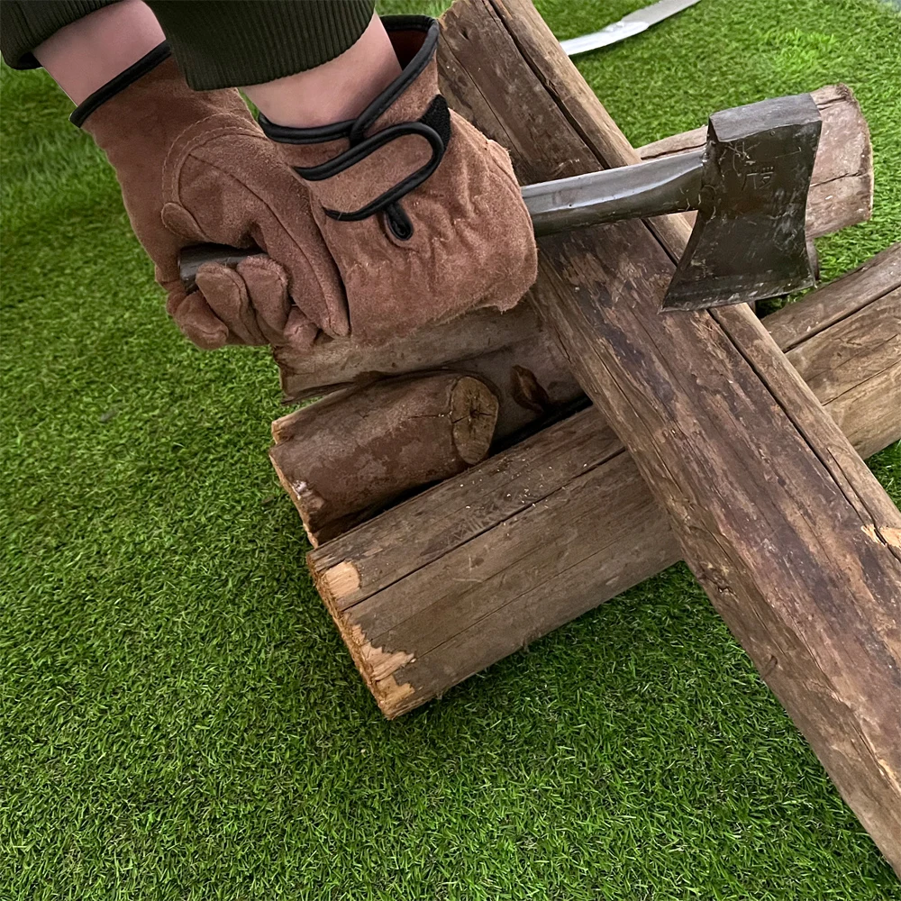 남성용 가죽 작업 장갑, 손 보호 기계 작업 장갑, 용접 그레이든 오토바이, 미끄럼 방지 절단 방지 안전 작업