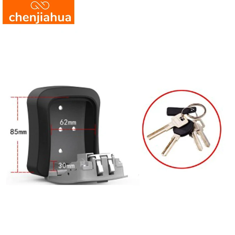벽걸이 키 스토리지 비밀 상자 정리함 4 자리 조합 암호 보안 코드 잠금 키 없음 홈 키 안전 상자, 열쇠 없음