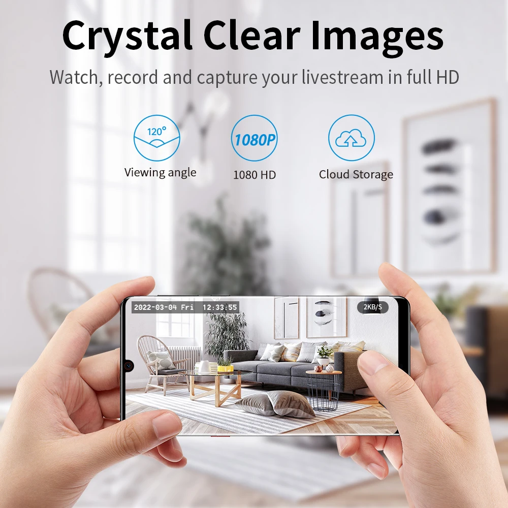 PGST-Tuya 스마트 와이파이 IP 카메라, 베이비 모니터 홈 보안 감시 카메라, 스마트 라이프 앱 제어, 컬러 나이트 비전 T57A