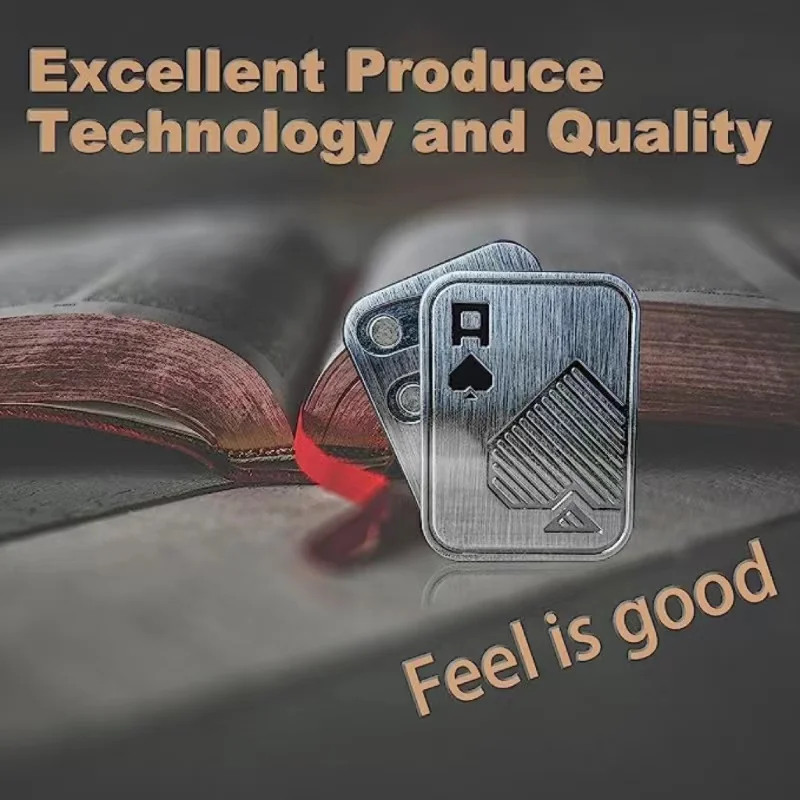 금속 해골 푸시 슬라이더 스트레스 해소 장난감, 스트레스 방지, EDC 탑 스피닝 포커 장난감, 휴대용 감압 마그네틱 장난감