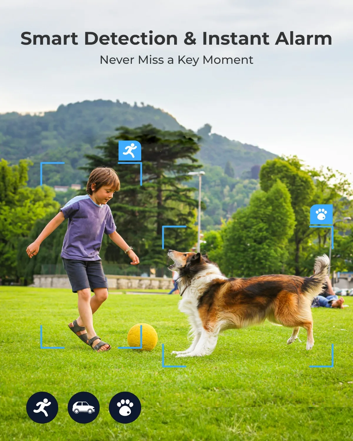 Reolink Argus 시리즈 야외 무선 보안 카메라, 5MP 컬러 나이트 비전, 2.4/5Ghz 와이파이 IP 카메라, 태양 지지대 배터리, 4K