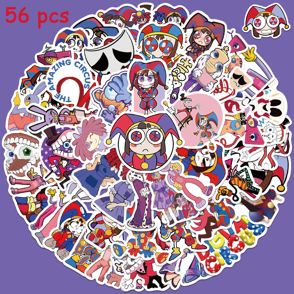 어메이징 디지털 서커스 만화 스티커, 재미있는 그래피티 데칼, 어린이 노트북 수하물 스케이트보드 스크랩북 스티커, 50 개 title=어메이징 디지털 서커스 만화 스티커, 재미있는 그래피티 데칼, 어린이 노트북 수하물 스케이트보드 스크랩북 스티커, 50 개 
