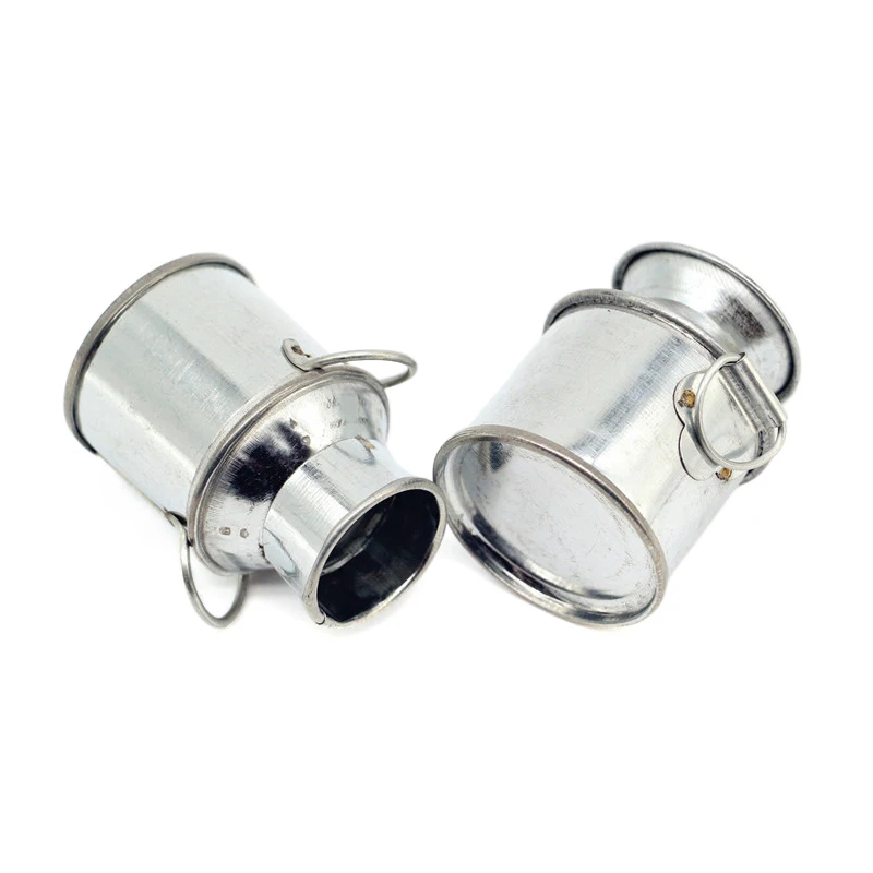 1:12 인형의 집 미니어처 농장 금속 우유 주전자, 화분 꽃꽂이 양동이, 어린이 놀이 장난감, 인형 집 액세서리