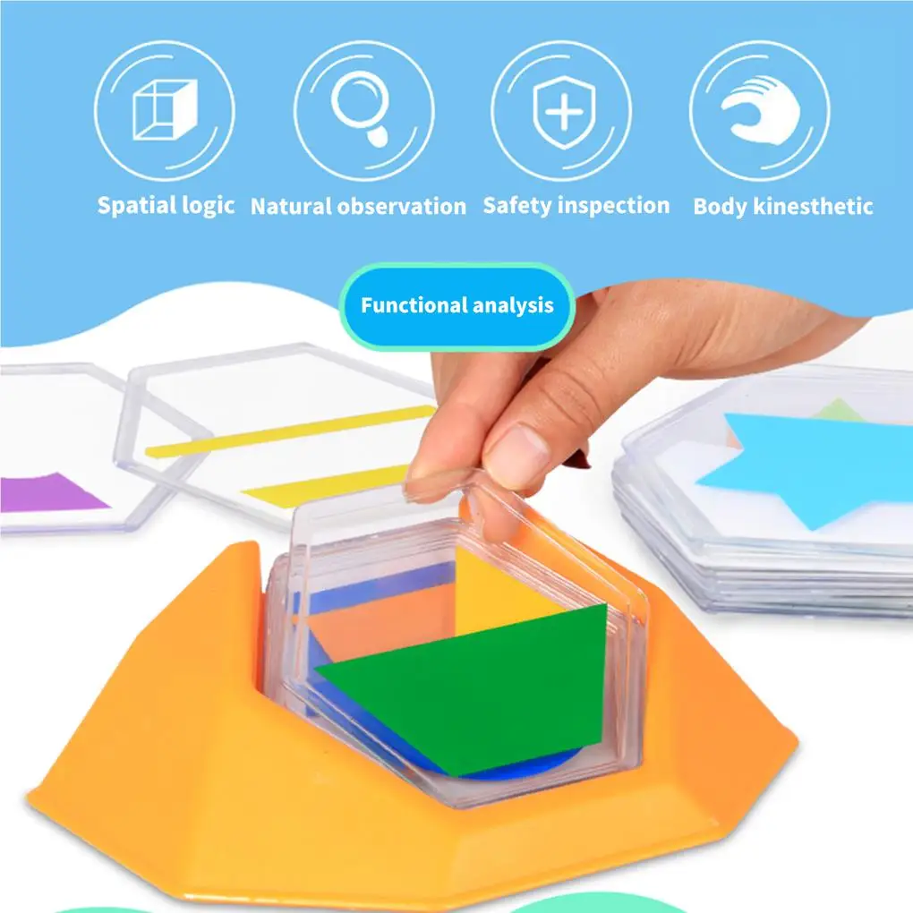 컬러 코드 퍼즐, 교육용 어린이 논리 보드 게임, 기하학적 지능형 퍼즐, 어린이 공간 장난감, DIY