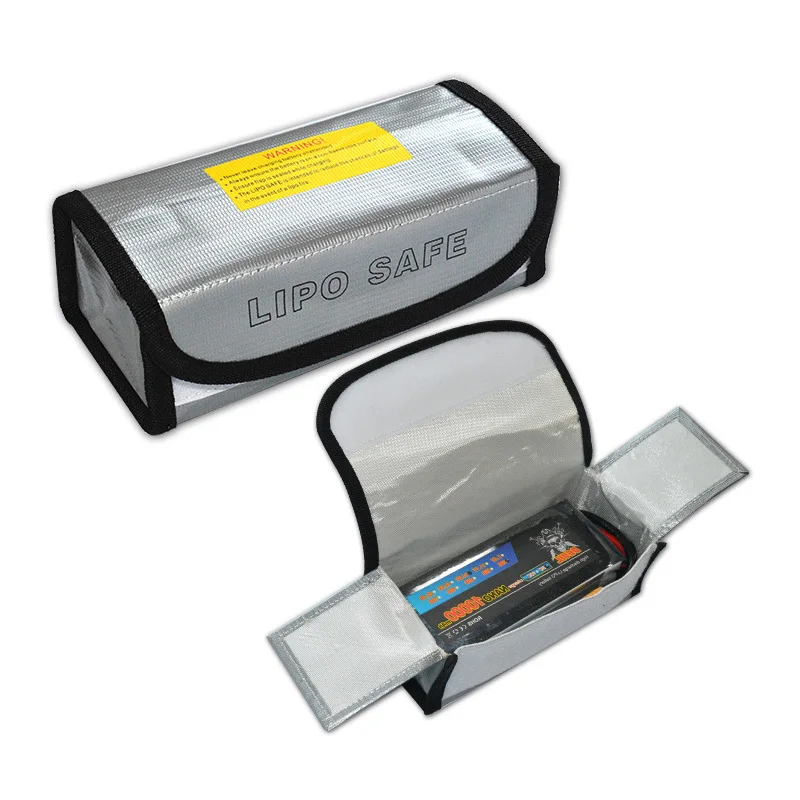고품질 내화 및 방수 방폭 RC 리포 배터리 안전 가방, 안전 가드 충전 주머니 90*64*50MM