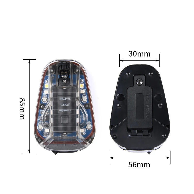 야외 생존 안전 신호 플래시 램프, 방수 레이디버드 헬스타 6 세대 3 에어소프트 스포츠 헬멧, 연청 그린 레드 Ir 스트로브