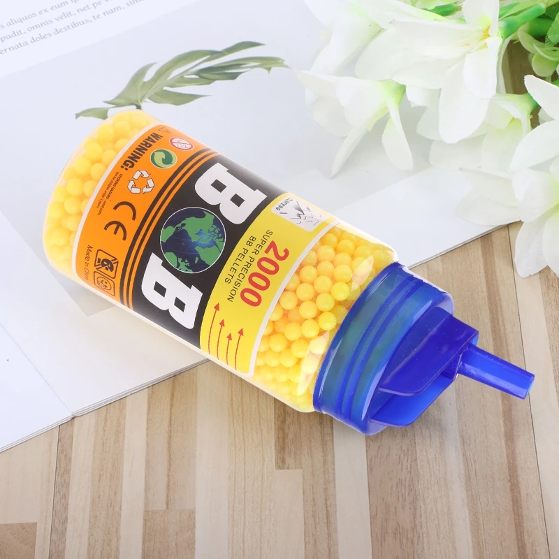 상자형 Bb 페인트볼 장난감 총, 단단한 플라스틱 피규어 공, BB 포너 샷건 총알, 권총 저격 총알, 2000PCs, 6mm