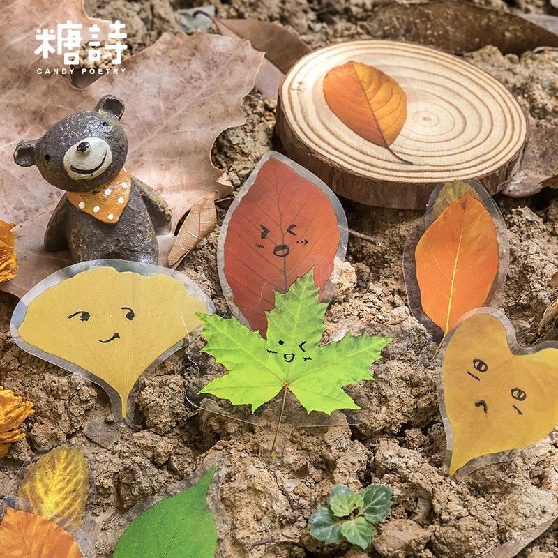 메이플 리프 방수 DIY 장식 스티커, 팩당 40 개