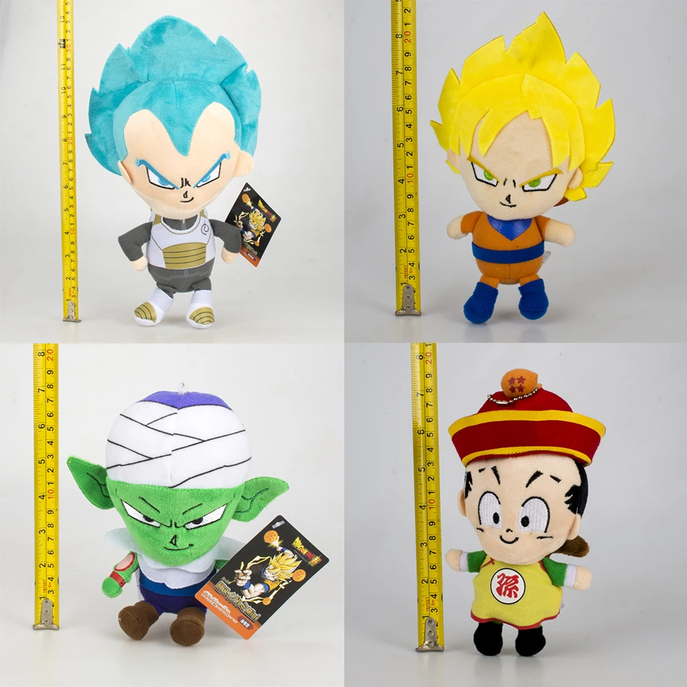 20cm 드래곤 볼 일본 애니메이션 슈퍼 사이어인 고쿠 베지타 피콜론 트렁크 봉제 인형, 어린이 선물