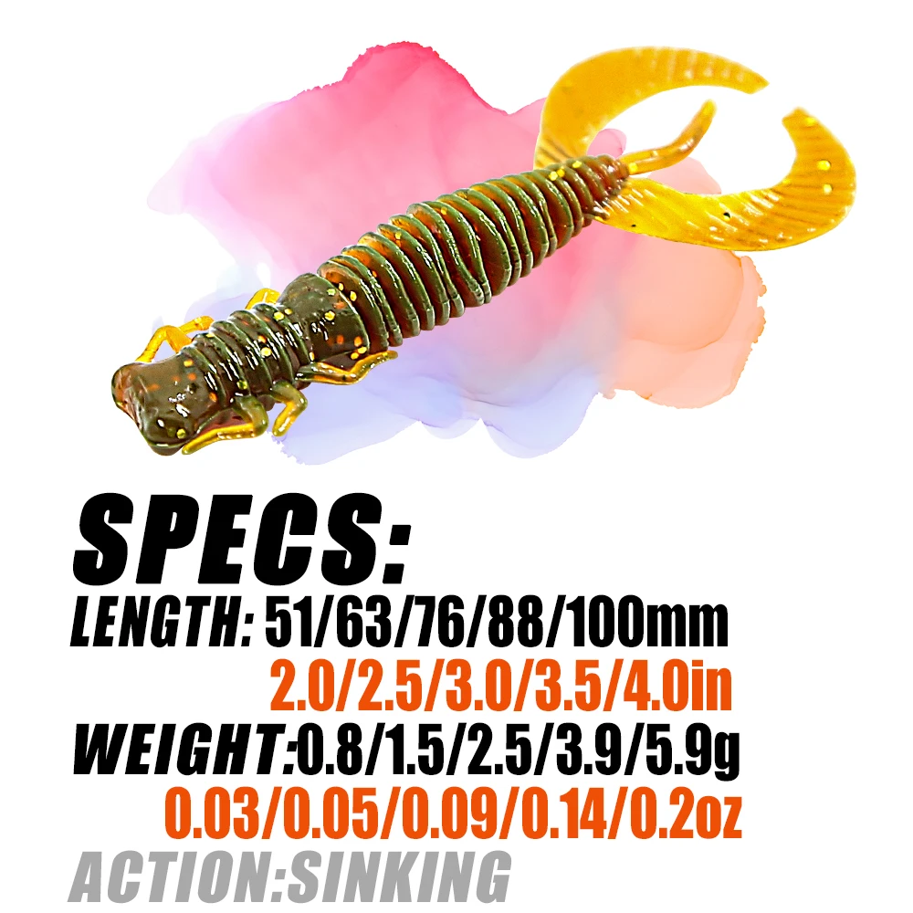 B & U 애벌레 소프트 낚시 미끼 인공 미끼 실리콘 Wobblers For Pike Swimbait Jigging Plastic Baits Worm