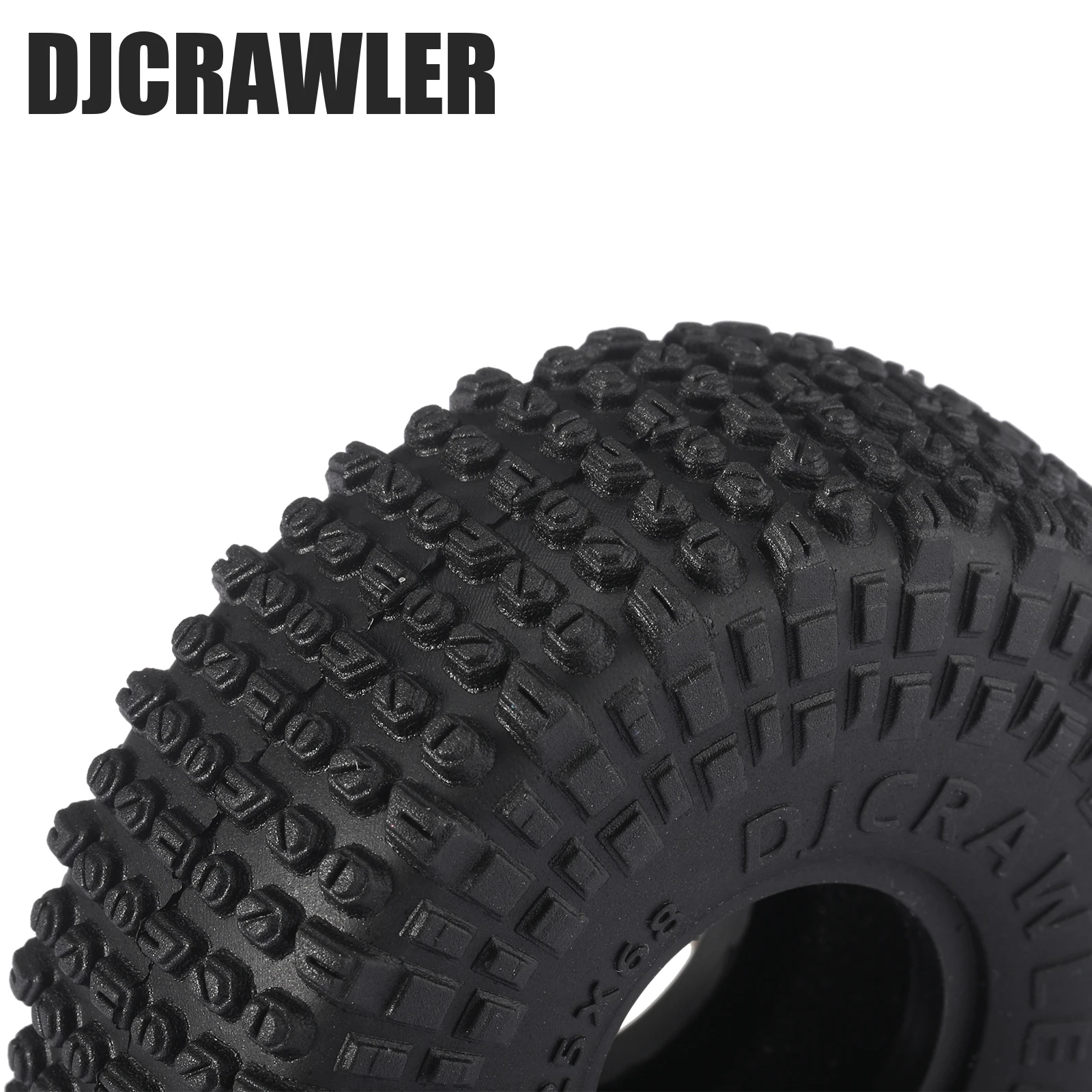 슈퍼 소프트 점착성 1.0 휠 타이어 머드 스터드 타이어, TRX4M 1/18 1/24 RC 크롤러 축 SCX24 FMS FCX24 RC 자동차 업그레이드, 68x25mm