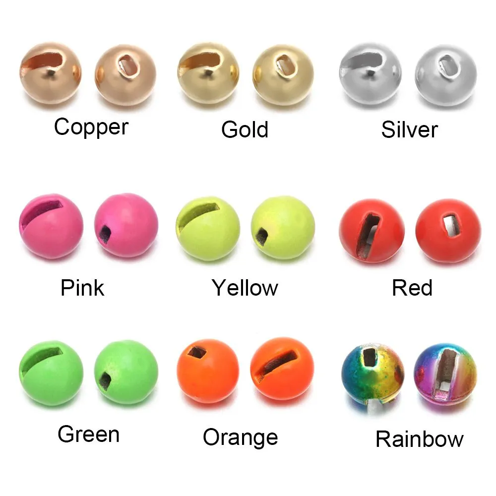 25 개/묶음 멋진 디자인의 슬롯이 있는 텅스텐 비즈 플라이 타이 비즈 텅스텐 플라이 타이 재료 2.5mm/3.0mm/3.5mm/4.0mm 낚시 도구, 멋진 디자인 텅스텐 비즈