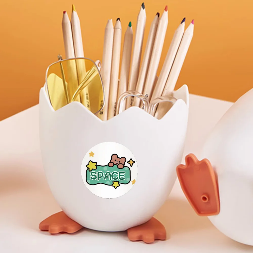 한국 귀여운 동물 스티커 롤 봉투, 칭찬 보상 학생, 작업 라벨, 카와이 문구 씰 라벨, 2.5cm, 100-500 개