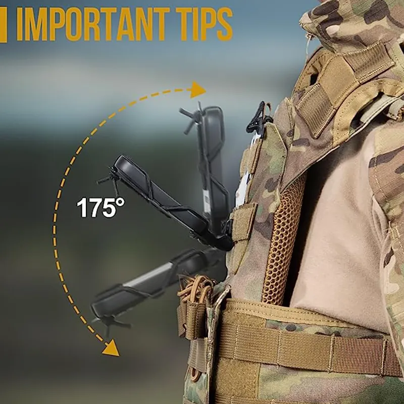 ONETIGRIS 군용 휴대폰 랙 전술 체스트 백, 지도 케이스 패널, 에어소프트 기어, 야외 Molle 접이식 아이폰 내비게이션 보드