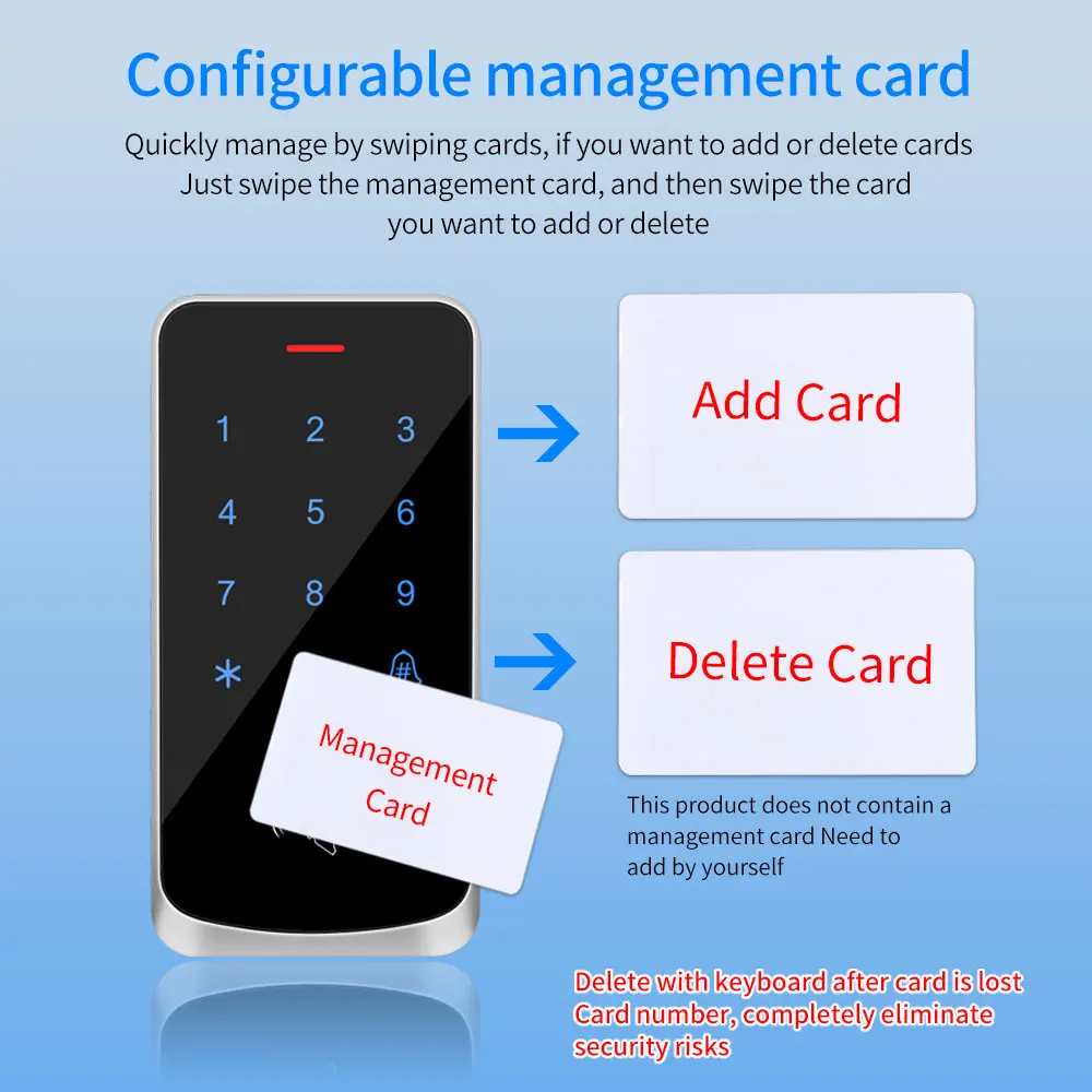방수 터치 백라이트 액세스 제어 키보드, RFID, 125KHz, EM, 야외 액세스 키패드, 도어락 오프너, Wiegand 리더, IP68