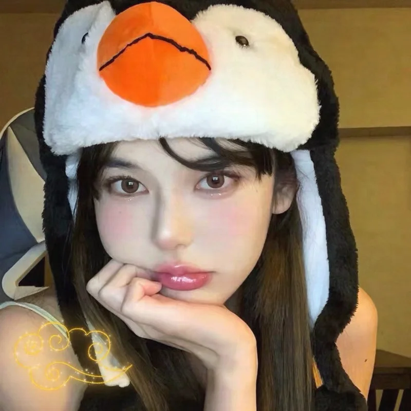 헬로 키티 귀여운 봉제 어린이 모자, 만화 모자, 두꺼운 학생 귀 보호 승마 모자, 가을 및 겨울