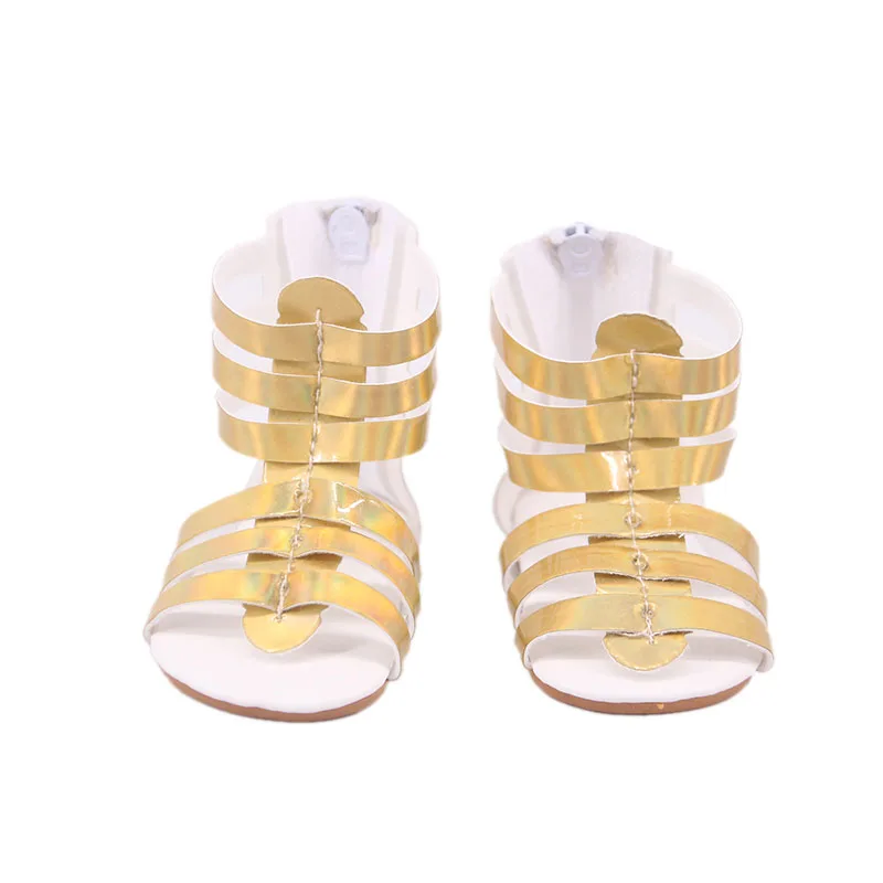 인형 신발 샌들 부츠, 18 인치 미국 및 43 cm 신생아 아기 인형 액세서리, 우리 세대 소녀 인형 옷 샌들 장난감