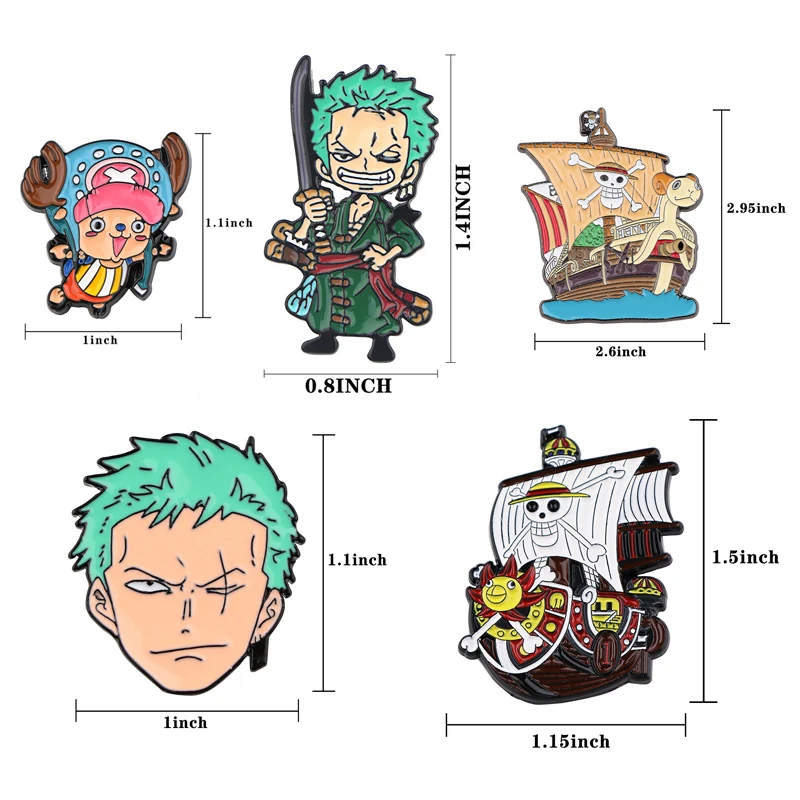 일본 애니메이션 에나멜 핀, 귀여운 라펠 핀, 악마 과일 브로치, 배낭 만화 배지 쥬얼리 액세서리