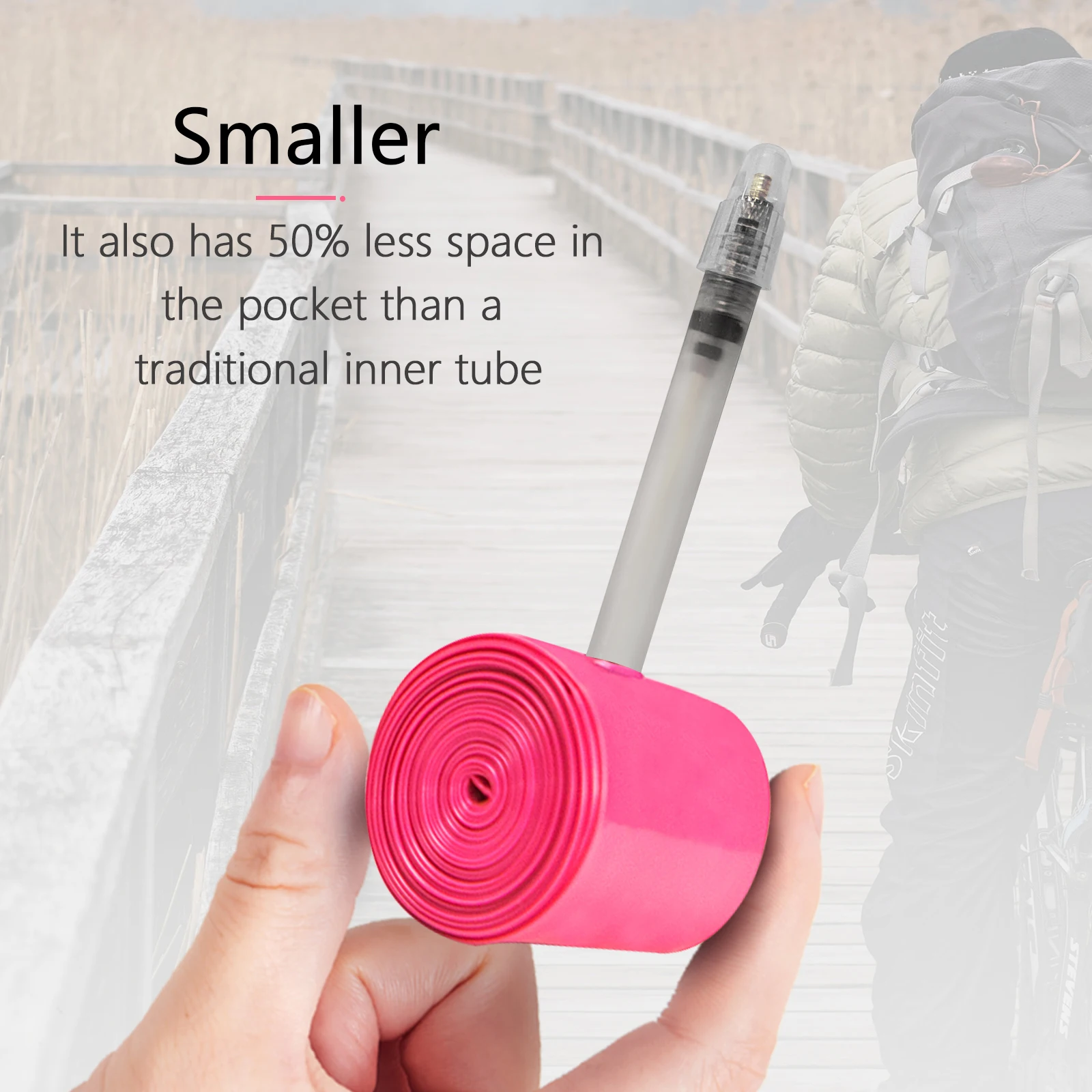 RideNow 초경량 자전거 내부 튜브, TPU 소재 타이어 프렌치 밸브, 초경량, MTB 도로 자전거, 19g, 24g, 36g, 700x18, 25, 28