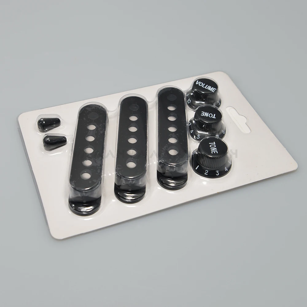 빈티지 화이트 싱글 코일 ST 기타 픽업 커버, 2 톤 1 볼륨 노브, 스위치 팁 부품 세트, 기타 부품