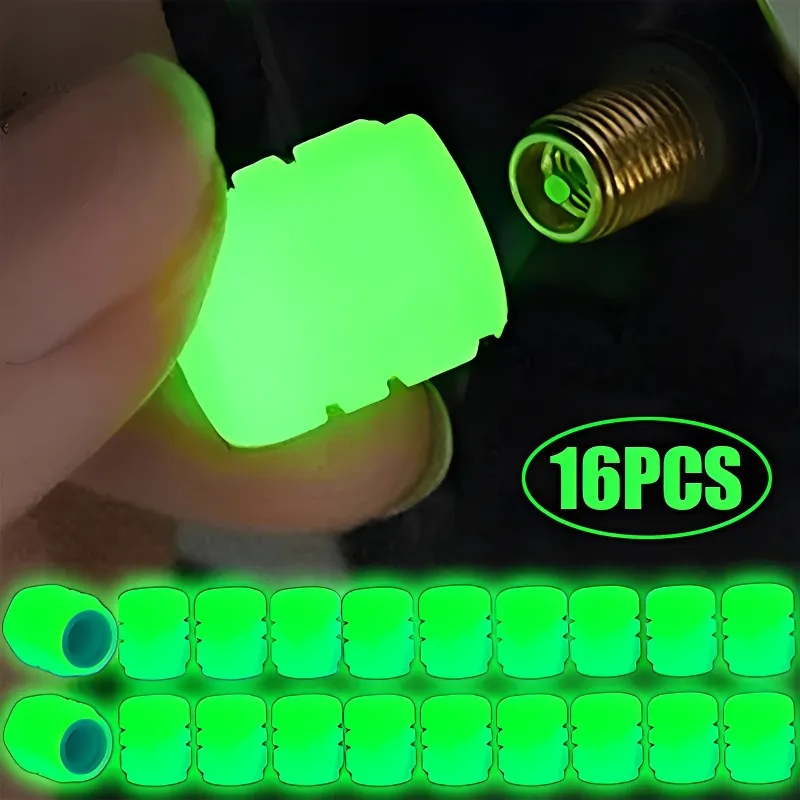 야광 밸브 캡 자동차 형광 타이어 밸브 캡, 어둠 속에서 빛나는 자동차 오토바이 자전거 휠 플러그 타이어 허브 커버 장식, 4 개, 16 개 title=야광 밸브 캡 자동차 형광 타이어 밸브 캡, 어둠 속에서 빛나는 자동차 오토바이 자전거 휠 플러그 타이어 허브 커버 장식, 4 개, 16 개 