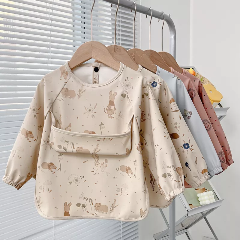 귀여운 아기 턱받이, 유아 Baberos Bavoir, 방수 긴 소매 앞치마, 만화 동물, 어린이 수유, 작업실 턱받이, 아기 물건 0-5 세 title=귀여운 아기 턱받이, 유아 Baberos Bavoir, 방수 긴 소매 앞치마, 만화 동물, 어린이 수유, 작업실 턱받이, 아기 물건 0-5 세 