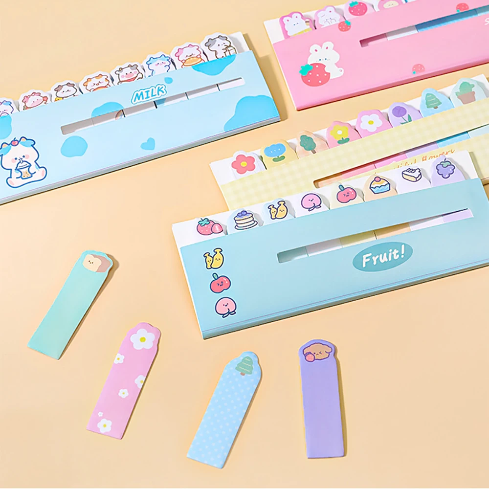 만화 스티커 메모지 200 장, 북마크 메모장, 문구, 학교, 사무용품