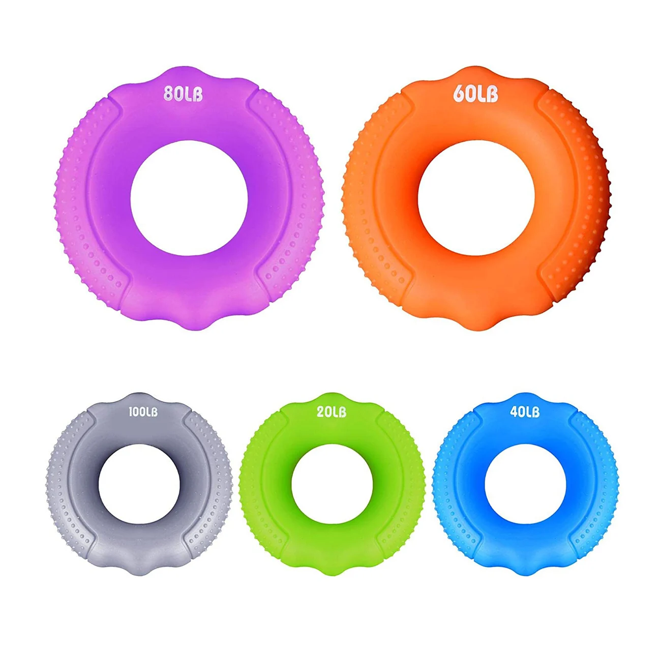 실리콘 손가락 그리퍼 손 저항 밴드, 그립 링, 손목 스트레처, 손가락 팔뚝 트레이너, 팔꿈치 운동, 손목 확장기